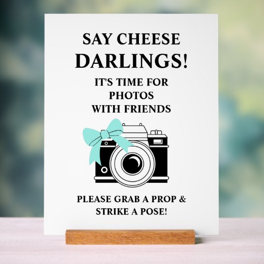 Bride & Co. Vrijgezellenfeest Turquoise Acryl Bord (Neutraal)