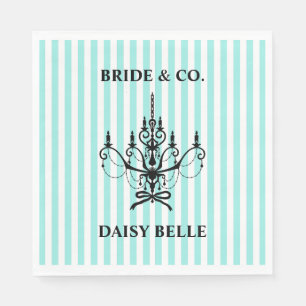 Bride & Co. Vrijgezellenfeest Turquoise Servet