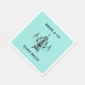 Bride & Co. Vrijgezellenfeest Turquoise Servet (Hoek)