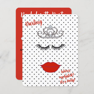 BRIDE & CO Waar is mijn lipstick Shower Tiara Part Kaart