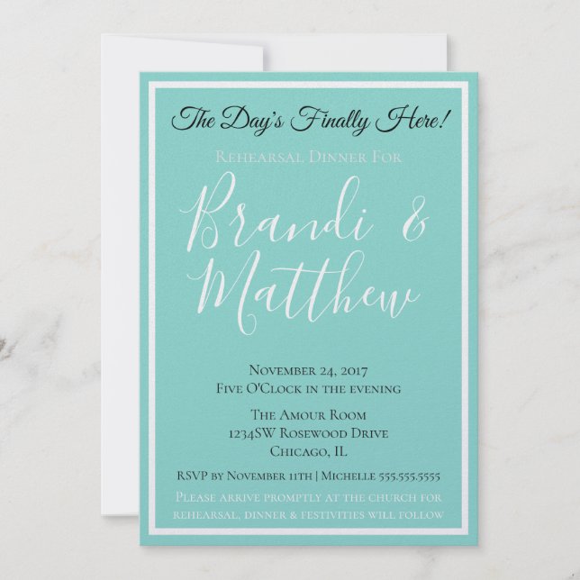 Bride & Co Wedding Suite Elegant Rehearsal Dinner (Voorkant)