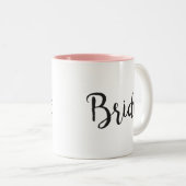 Bride Coffee Mok Minimalistic Wedding Gift - Black (Voorkant rechts)