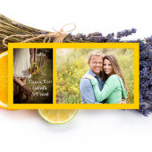 Bride, Cowboy Boots, Sunflower Weddenschap Dank je Bedankkaart