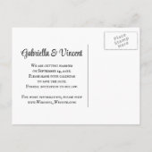 Bride Cowboy Boots Sunflower Wedding Save the Date Aankondigingskaart (Achterkant)