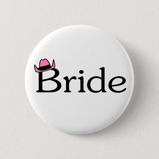 Bride (Cowboy Pet) Ronde Button 5,7 Cm (Voorkant)