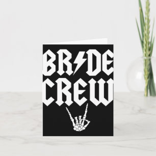 Bride Crew Rock N Roll Gothic Halloween Bacheloret Kaart