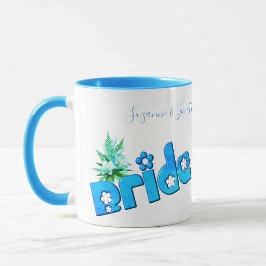 Bride Cute Personalized Wedding Mok (Links)