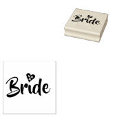 Bride Datum Hart Persoonlijk Rubberstempel (Gestempeld)