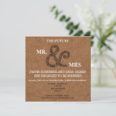 BRIDE De heer & Mrs Rustic Wedding Vrijgezellenfee Kaart (Staand voorkant)