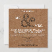 BRIDE De heer & Mrs Rustic Wedding Vrijgezellenfee Kaart (Voorkant)