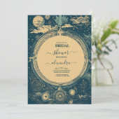 Bride de la carte Celestial Blue and Golg Tarot (Debout devant)