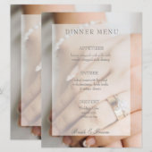 Bride diamant ring bewerkbaar trouwmenu menu (Voorkant / Achterkant)