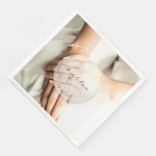 Bride diamanten ring, geschikt voor bruiloft servetten