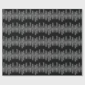 Bride Diamond Jewelry op Black Shine Cadeaupapier (Vlak)