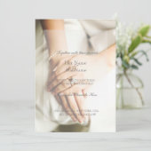 Bride Diamond Ring Wedding Invitation Kaart (Staand voorkant)