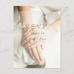 Bride Diamond Ring Wedding RSVP Uitnodiging Briefkaart