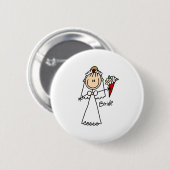 Bride die de Button van Bouquet gooit (Voorkant /achterkant)