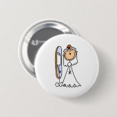 Bride die klaar voor de Button van de Weddenschap  (Voorkant /achterkant)