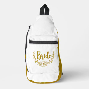 BRIDE Donker Goud Wit Sling Bag