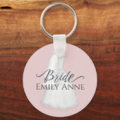 Bride  Dress Wedding Personalized Favor Sleutelhanger (Voorkant)