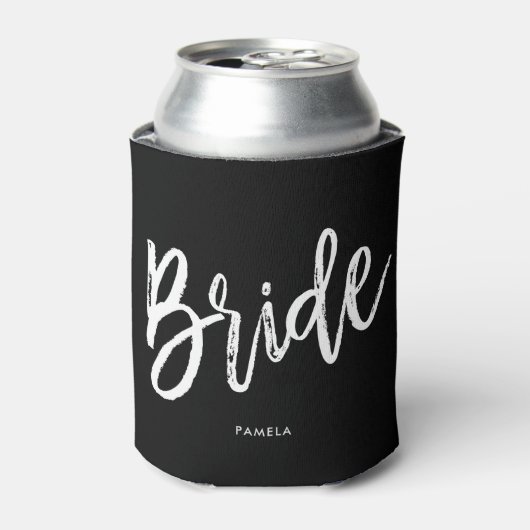 Bride | Eenvoudige Script Style Custom Wedding Blikjeskoeler (Blikje Voorkant)