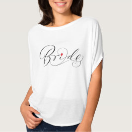 Bride Elegant Calligraphy Script Handlettering Tri-Blend Shirt