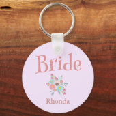 Bride en Beauty Bouquet van Flowers Sleutelhanger (Voorkant)