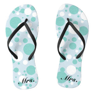 BRIDE en Bridesmaids Polka Dots Shower Bridal Part Teenslippers