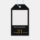 Bride en bruidebruiddag Gift Label Black Gold Cadeaulabel (Achterkant)