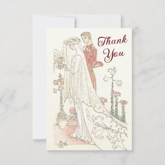  bride en bruidebruine bruiloft bedankkaart (Voorkant)