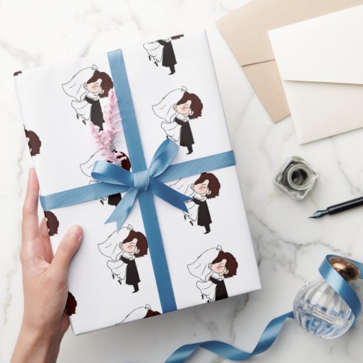 Bride en bruin cadeaupapier (Geschenken)