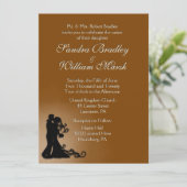 Bride en bruinchocolade kaart (Staand voorkant)