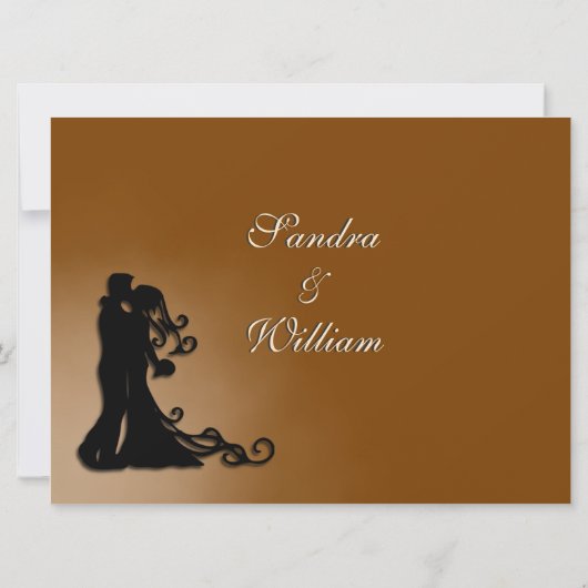 Bride en bruinchocolade kaart (Achterkant)