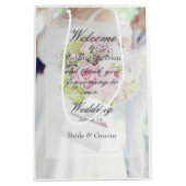 Bride en Flower Bouquet Wedding Medium Cadeauzakje (Voorkant)