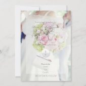Bride en Flower Bouquet Wedding Save The Date (Achterkant)