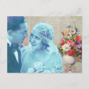  bride en gomFloral Briefkaart