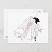 Bride en Groom 1920 Briefkaart (Voorkant / Achterkant)