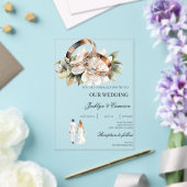 Bride en groom acryl uitnodigingen (Insitu (Huwelijk))