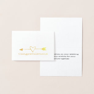 Bride en Groom Birds Mini Wedding Card Folie Kaarten