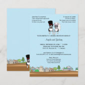 Bride en Groom Boston Terrier Wedding Shower Kaart (Voorkant / Achterkant)