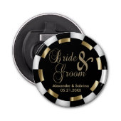 Bride en Groom Button Flesopener (Voorkant)