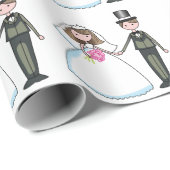 Bride en Groom Cadeaupapier (Rol Hoek)