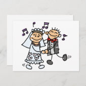 Bride en Groom Celebrate Briefkaart (Voorkant / Achterkant)