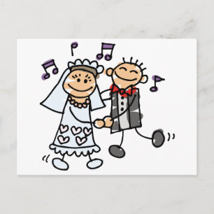 Bride en Groom Celebrate Briefkaart