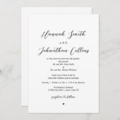 Bride en Groom Church Wedding, beide ouders nodige Kaart (Voorkant / Achterkant)