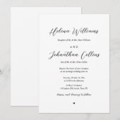 Bride en Groom Church Wedding, met ouders Kaart (Voorkant / Achterkant)