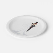 Bride en Groom Dancing Papieren Bordje (Gekanteld)