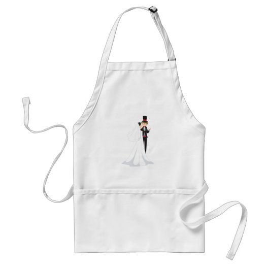 Bride en Groom Dancing Standaard Schort (Voorkant)