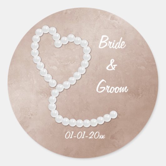 Bride en Groom gepersonaliseerde Stickers (Voorkant)