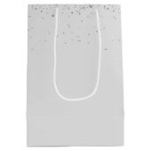 Bride en Groom in Silver Confetti Medium Cadeauzakje (Achterkant)